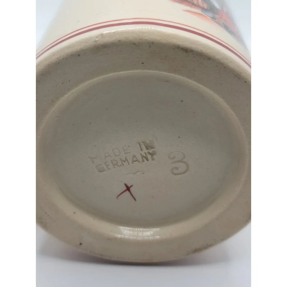Vtg German Stoneware Beer Stein Pub Drinking Men